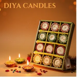 Celebrate Diwali with Amour Essence Diya Candle Pack of 12 – Festival candles, handmade diyas, and mithi diyas for home & Pooja décor.