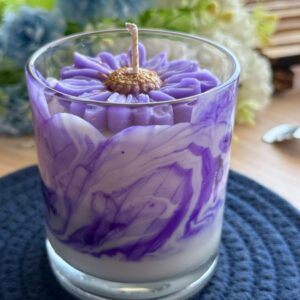 Marble Effect Jar Candle