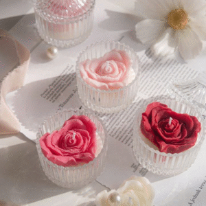 Rose Flower Jar Candle