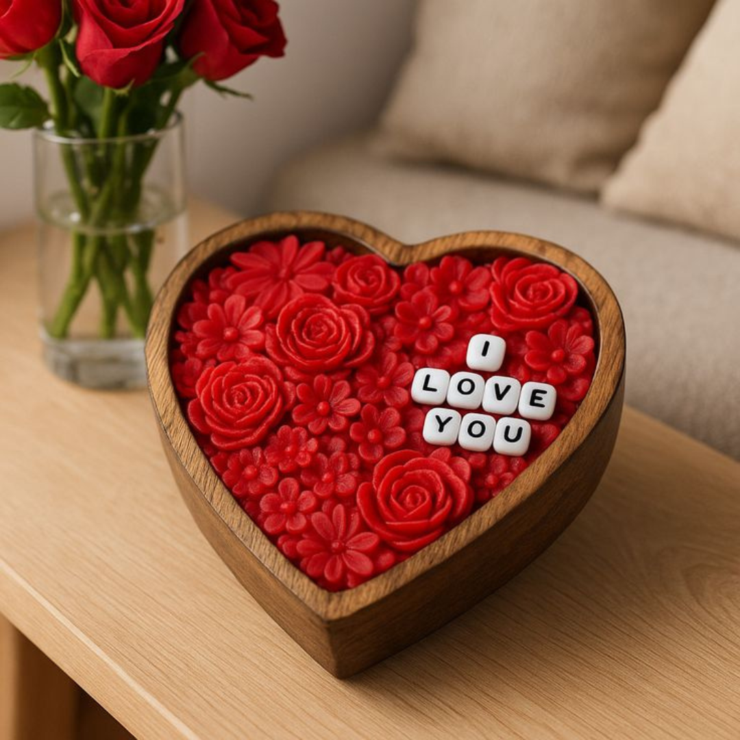 wooden heart shaped candle wooden heart shaped candle