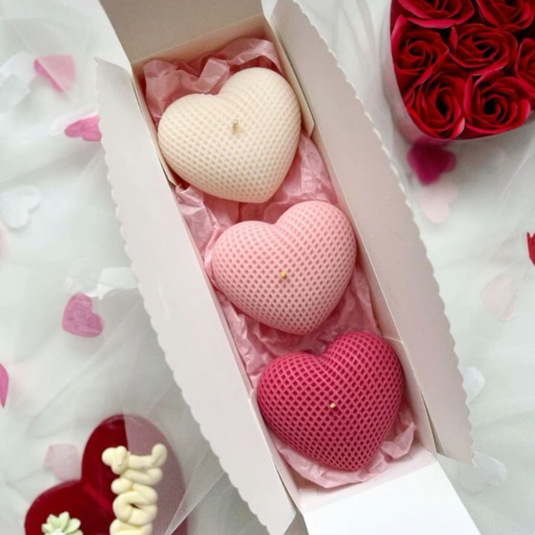 dotted heart candle dotted heart candle