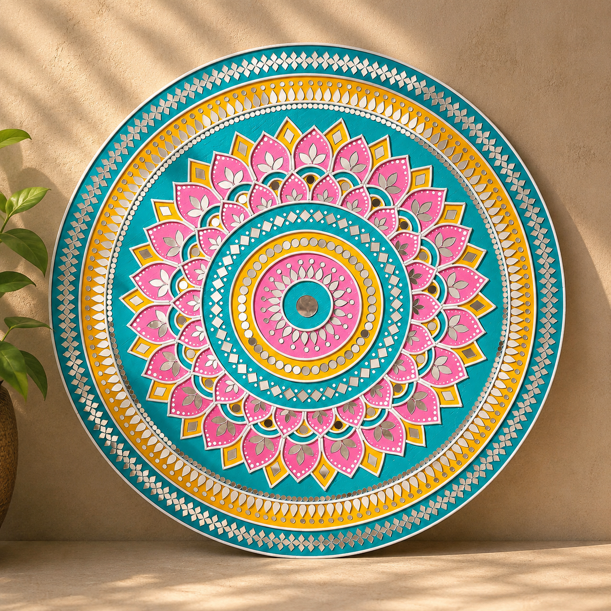 Pastel Round Lippan Art Design Pastel Round Lippan Art